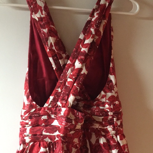 Floral Red Silk Dress - Picture 3 of 3